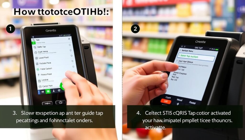 Langkah-langkah mengaktifkan QRIS Tap di mesin EDC toko retail