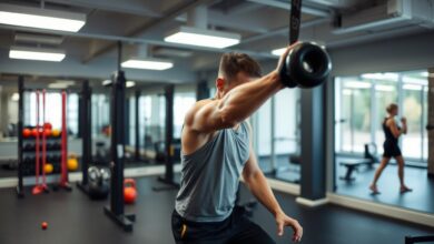 Seseorang melakukan circuit training dengan berbagai gerakan untuk meningkatkan ketahanan otot
